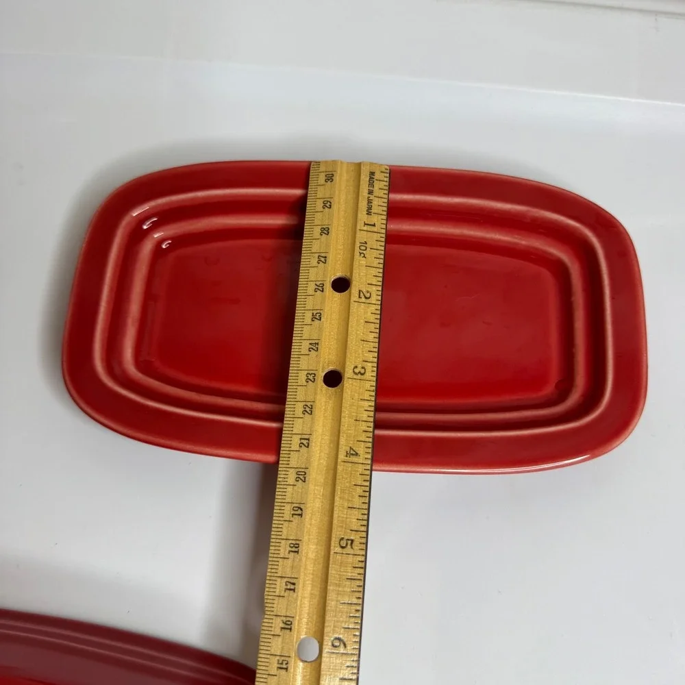 Fiesta Red Butter Dish w/ Lid Homer Laughlin USA Ceramic